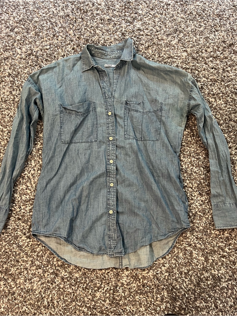 GAP Light Blue Denim Button-Down Shirt